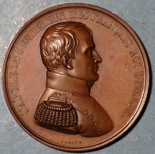 1821 Frankreich & Russland Bronzemedaille von Caque Tod von Napoleon Bonapart...