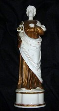 Große alte Porzellan Heiligenfigur: Heiliger Josef mit Lilienzweig aus Nachlass