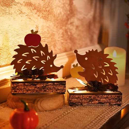 Herbstdeko igel figuren led - herbstdeko,