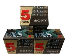 15St. SONY UX-S 90 IEC2/Type2 3x5er-Pack Kassette C90 Neu und OVP