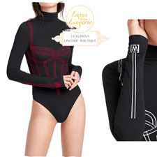 THERESA BODY by Wolford M Medium star ruby black Athletisches Corsagen Design