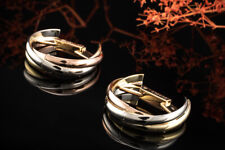 Cartier Manschettenknöpfe Trinity de Cartier halbrund Gold Tricolor 750 Schmuck