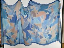 Seidenschal 180x90, Georgette, 100%Seide, handrolliert ,handbemalt, Meier Seide