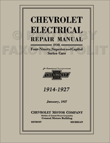 1914 1927 chevrolet elektrisch - 1914-1927,