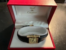 LE MUST DE CARTIER: Damen-TANK, Vermeil/Silber vergoldet, Quarz