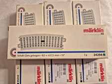 Märklin H0 24194, 4 Stück C-Gleis Schaltgleis Gebogen R1 = 360 mm/15° H0 Top