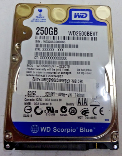 Western digital wd2500bevt - digital, *wd2500bevt*