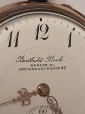 seltene Silber Herren Taschenuhr aus BERLIN ,Brunnenstrasse 27, B. Bock  um 1900