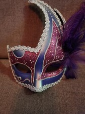 Swarovski Maske Pappmache Glitzer