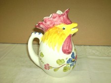 Keramik Karaffe Krug in Form eines Hahn, Saftkrug, Wasserkrug Höhe ca. 20 cm