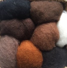 100 g Filzwolle KAFFELATTE