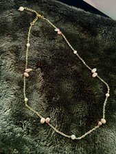 Designer Echte Keshi Perlenkette Rosa Weiß Violett feminin Modern