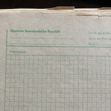 Deutsche Demokratische Republik, Schreibpapier Für Prüfungen, Kariert, Liniert