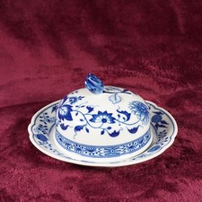 Hutschenreuther, Zwiebelmuster , Butterglocke Butterdose klein mit Deckel