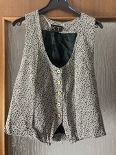 Weste, Klaus Thierschmidt, Größe 40, schwarz weiß gemustert,