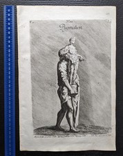Pygmalion Original Kupferstich, ca. 1760, griechische Mythologie