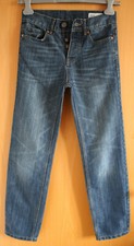 DENIM & CO JEANS HOSE W28/L30 in Blau mit Knopfleiste