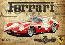 Blechschild, 20 x 30 cm, Ferrari 250 GT, Auto, Italien, Kult, neu, noch ovp