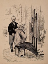 Karikatur Humor Kunstkritiker