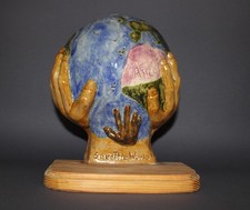 Kunst keramik globus erde - keramik,