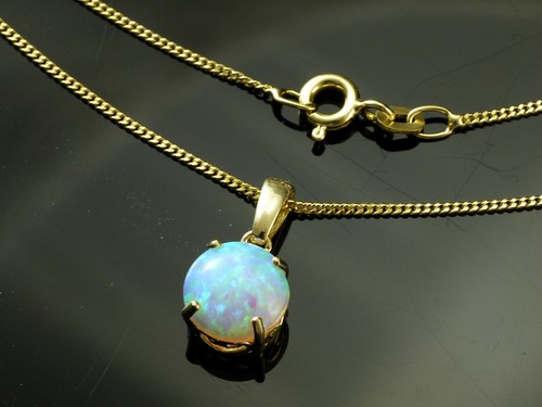 585 feine goldkette mit - feine, opal