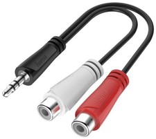 Hama 3.5mm auf Cinch RCA Audio Adapter Anschlusskabel Cinch-Kupplung Y,  B200350