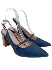 ESPRIT Slingback-Pumps Damen Pumps Gr. DE 40 blau Casual-Look