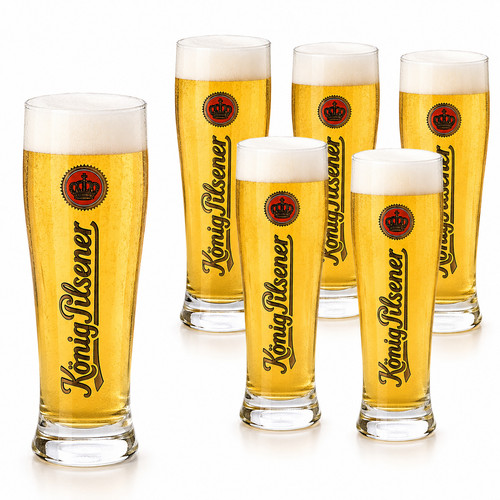 König pilsener bierglas - 6x,