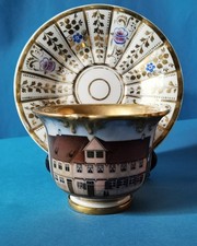 Biedermeier  Ansichten Tasse Berlin Moabit 1844-1847 Porzellan