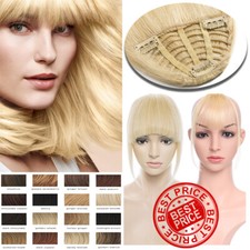 100% Echthaar Remy Pony Bangs Clip In Haarverlängerung Extensions Luft Haarteil