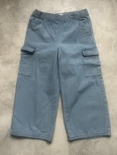Kinder Sommerhose jeansblau 134 Culotte 7/8 neu ohne Etikett 