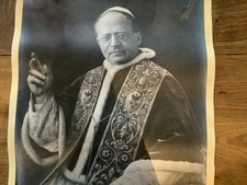 Großes altes original Foto von Papst Pius XI um 1930 gemarkt