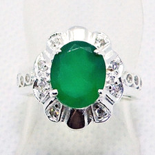 Oval Aventurin Cubic Zirkonia