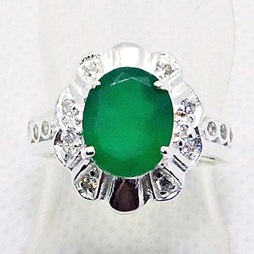 Oval aventurin cubic zirkonia - aventurin,
