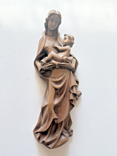 Holzfigur wandrelief maria - holzfigur, mit