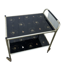 50er 60er Jahre Barwagen Teewagen Servierwagen True Vintage,Mid Century Glas