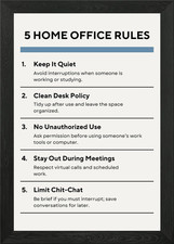 5 Home Office Regeln Poster