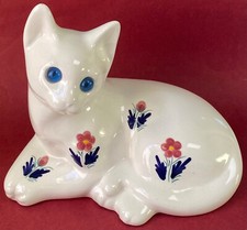 Vintage White Cat Figure Folk