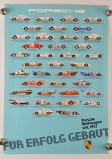 Plakat Poster Porsche Rennwagen seit 1953 - 1982 30x42cm 550 718 804 904 917