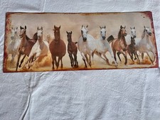 Deko Pferde Pferdestall Blechschild Vintage Reiten Metall Bild  50x28