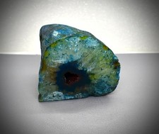 Blaue ACHAT GEODE Achat Druse Kristallhöhle 200 Gramm /55 x 60 x 42 mm #e