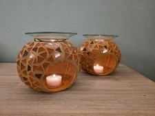 PartyLite Duftlampe " Kürbis " P 9459 Herbstdeko, Halloween, 2 Stück im Set