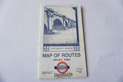 Nov 1933 london tramways map - london,