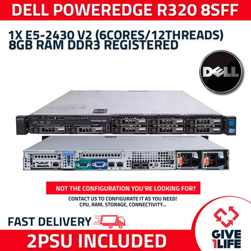 Dell poweredge r320 8sff - r320, 1x