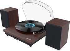 Plattenspieler inkl. gut klin. Regalboxen, Retrolook Majority Moto Plus,WIE NEU