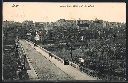 Zeitz auebrücke blick auf - zeitz,,