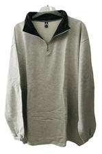 TRIGEMA Sweatshirt Troyer, grau beige meliert, Gr. 3XL