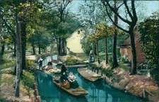 Ansichtskarte  Spreewald Leipe 1909 Tracht Bootsfahrt
