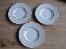 3 Unterteller Flirt by R&B Decor weiß grau Quadrate Untertasse Untersetzer