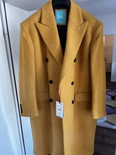 Zara, Doppelreiher Mantel Senffarbe, Gr. XL, zweireihig, Neu mit Etikett